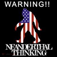 Warning Neanderthal Thinking Bigfoot Ornament thumb 1