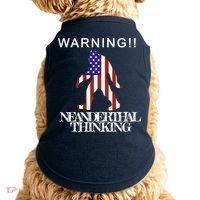 Warning Neanderthal Thinking Bigfoot Doggie Tank thumb 0