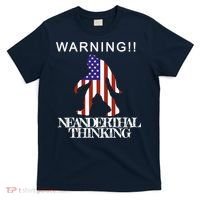 Warning Neanderthal Thinking Bigfoot T-Shirt thumb 0