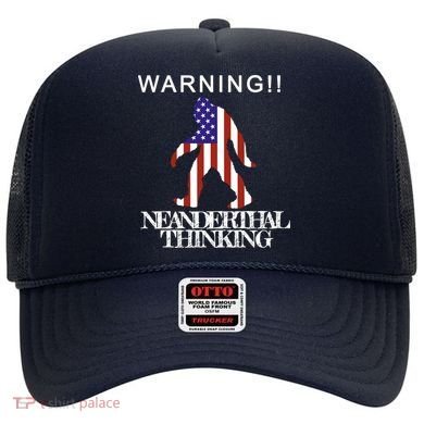 Warning Neanderthal Thinking Bigfoot Hat