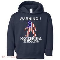 Warning Neanderthal Thinking Bigfoot Toddler Hoodie thumb 0