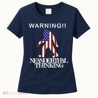 Warning Neanderthal Thinking Bigfoot Women's T-Shirt thumb 0