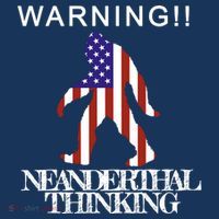 Warning Neanderthal Thinking Bigfoot Kids Long Sleeve Shirt thumb 2