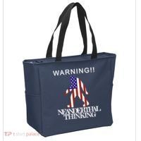 Warning Neanderthal Thinking Bigfoot Tote Bag thumb 2