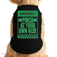 Warning Pinch At Your Own Risk Doggie Tank thumb 0