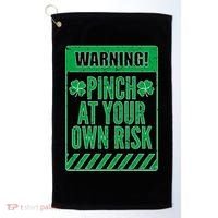 Warning Pinch At Your Own Risk Golf Towel thumb 0