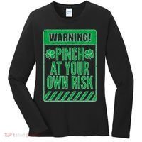 Warning Pinch At Your Own Risk Women's Long Sleeve Shirt thumb 0