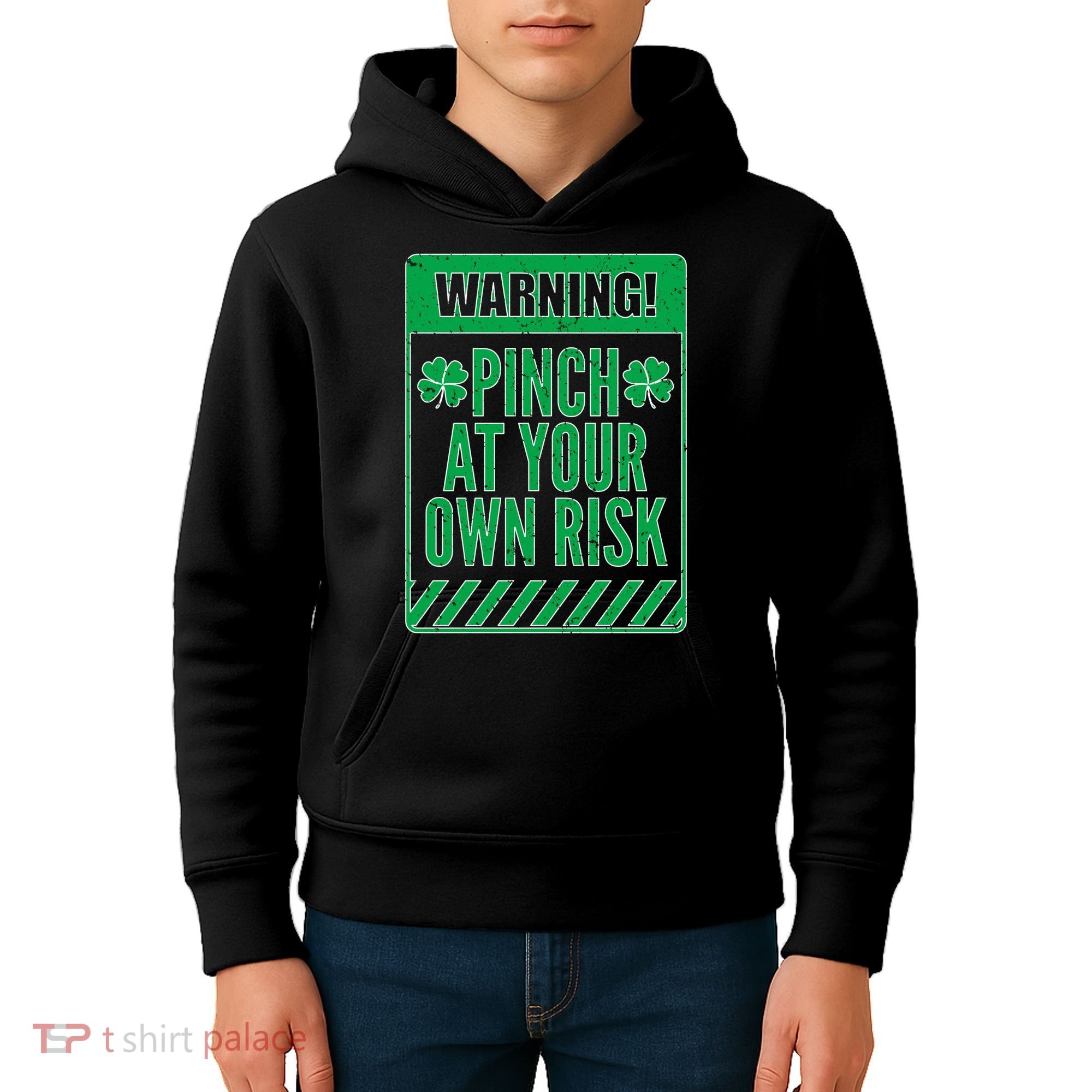 Warning Pinch At Your Own Risk Kids Hoodie
