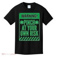 Warning Pinch At Your Own Risk Kids T-Shirt thumb 0