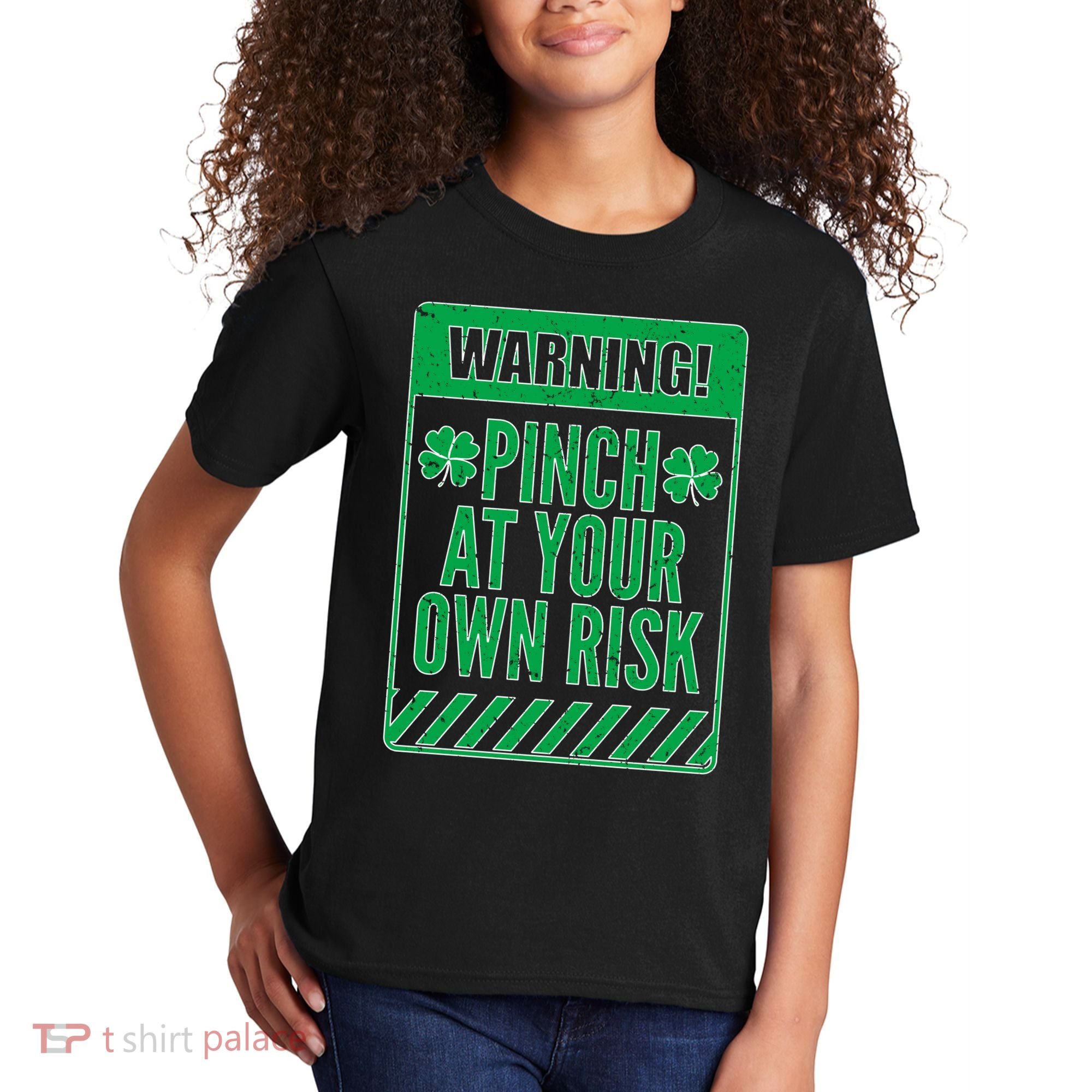 Warning Pinch At Your Own Risk Kids T-Shirt