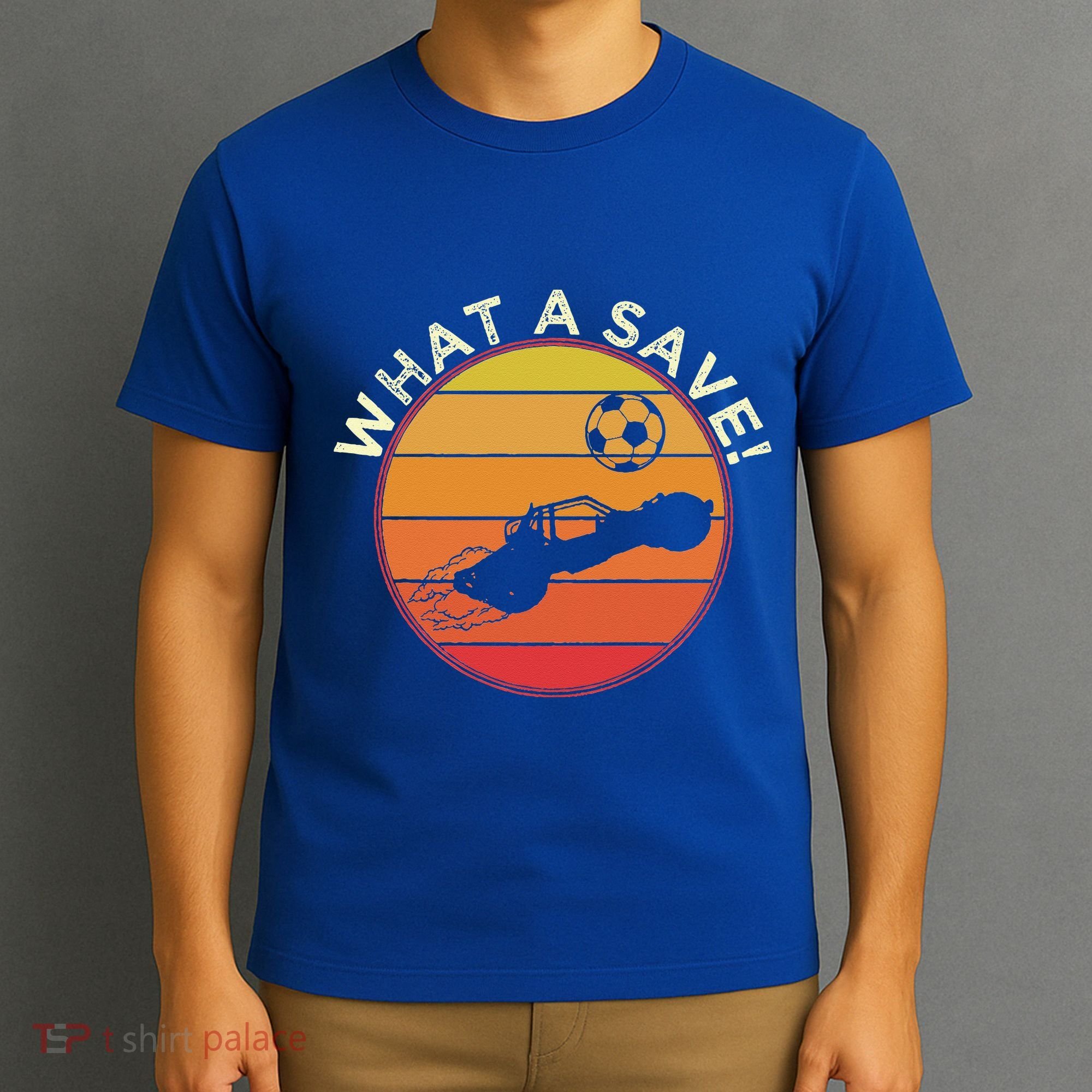 What A Save Vintage Retro Rocket Soccer Car League T-Shirt