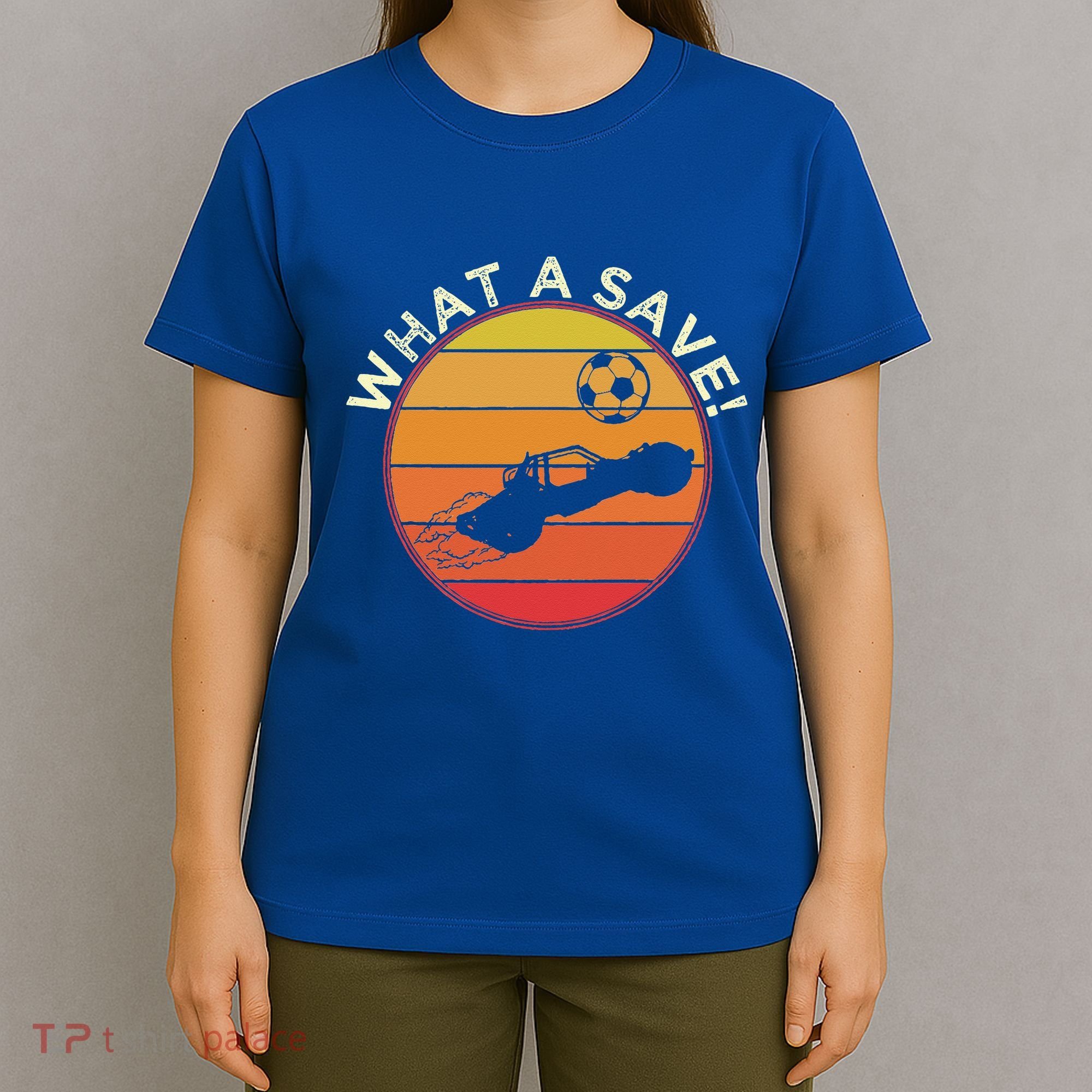 What A Save Vintage Retro Rocket Soccer Car League T-Shirt