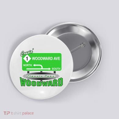Woodward Ave Street Sign Button