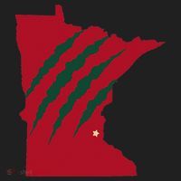 Wild Animal Scratches Through Minnesota Women's Sweatshirt thumb 2