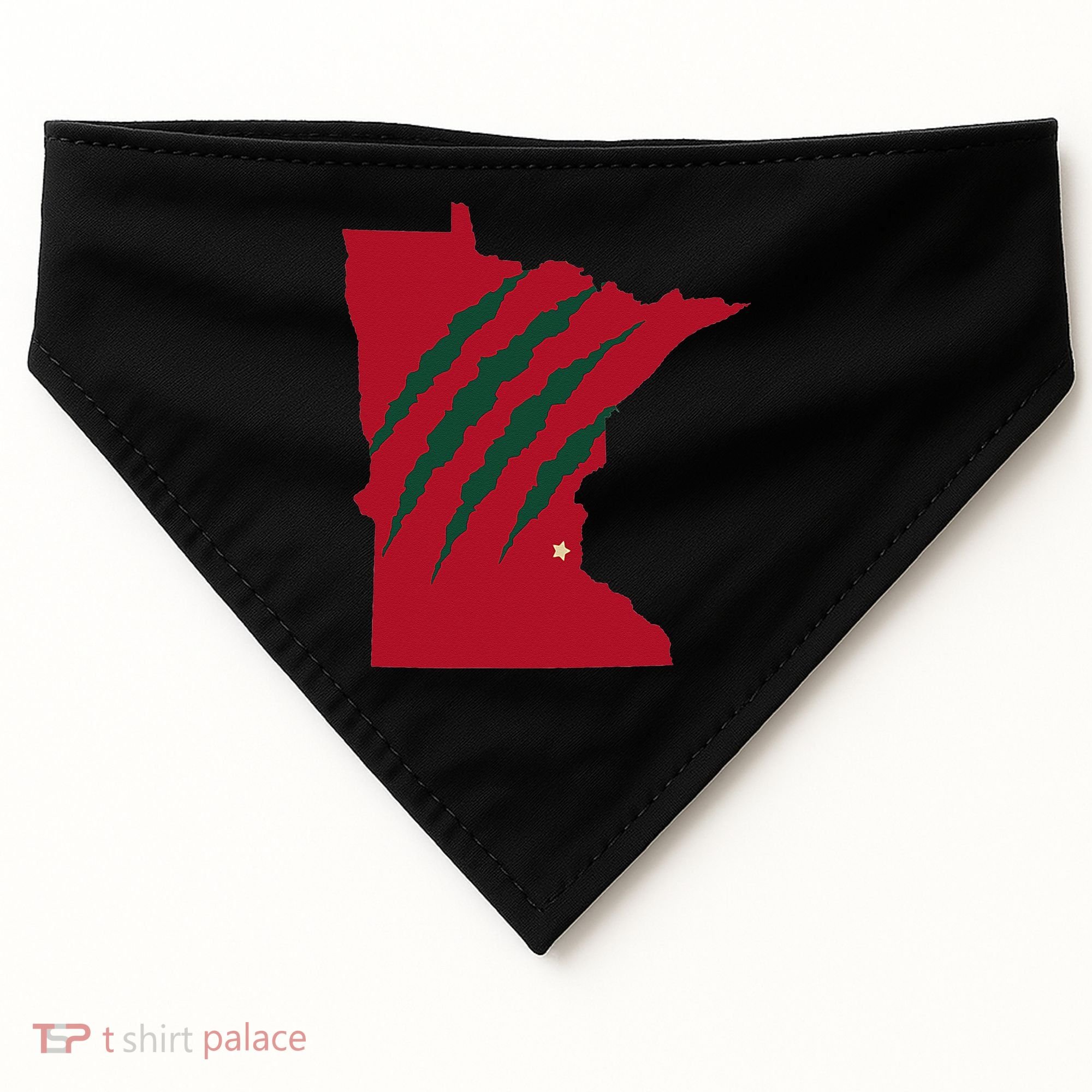 Wild Animal Scratches Through Minnesota USA-Made Doggie Bandana