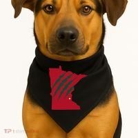 Wild Animal Scratches Through Minnesota USA-Made Doggie Bandana thumb 1