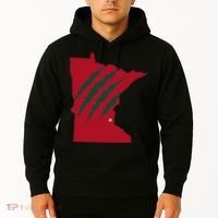 Wild Animal Scratches Through Minnesota Hoodie thumb 2