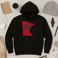 Wild Animal Scratches Through Minnesota Hoodie thumb 3