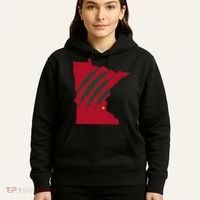 Wild Animal Scratches Through Minnesota Hoodie thumb 5