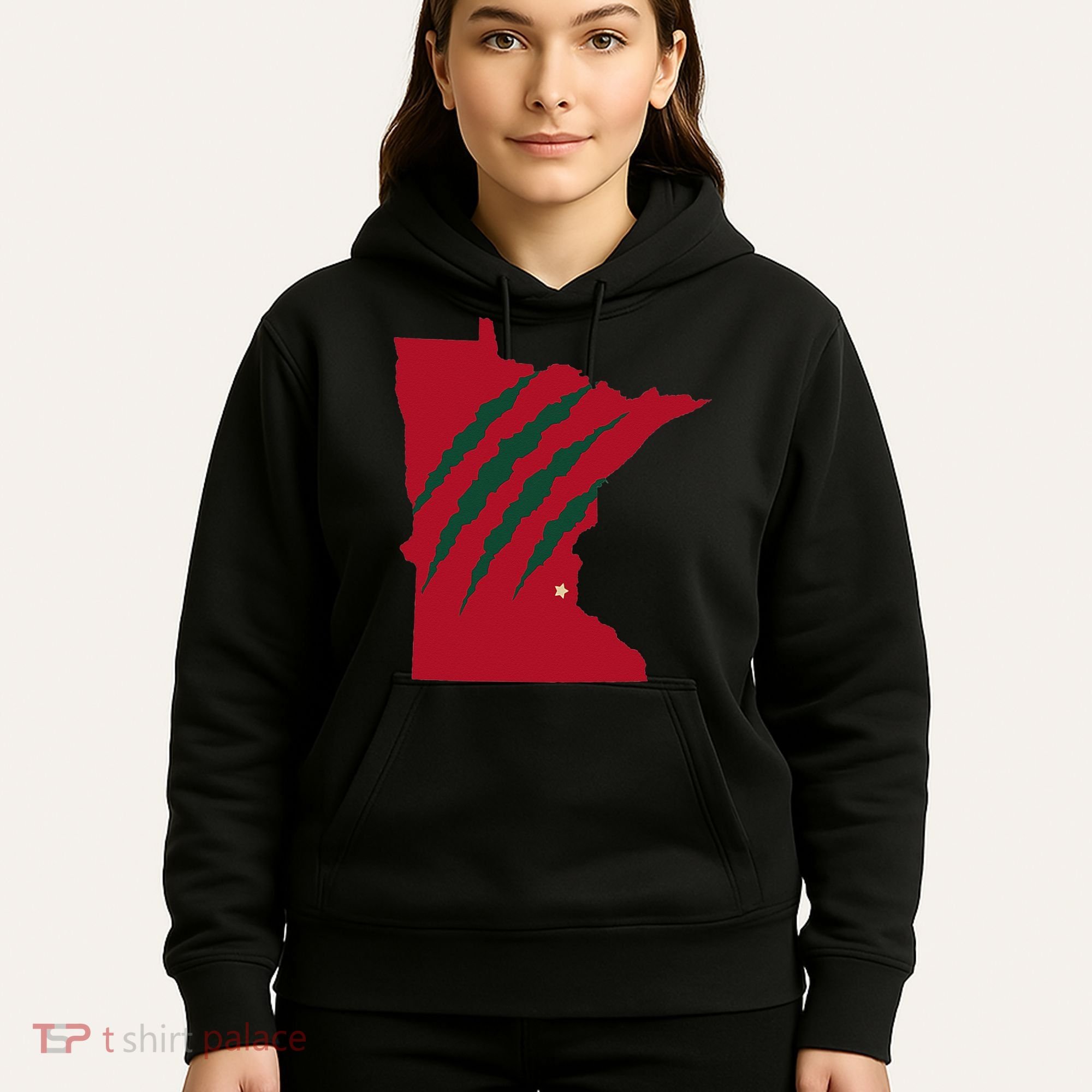 Wild Animal Scratches Through Minnesota Hoodie