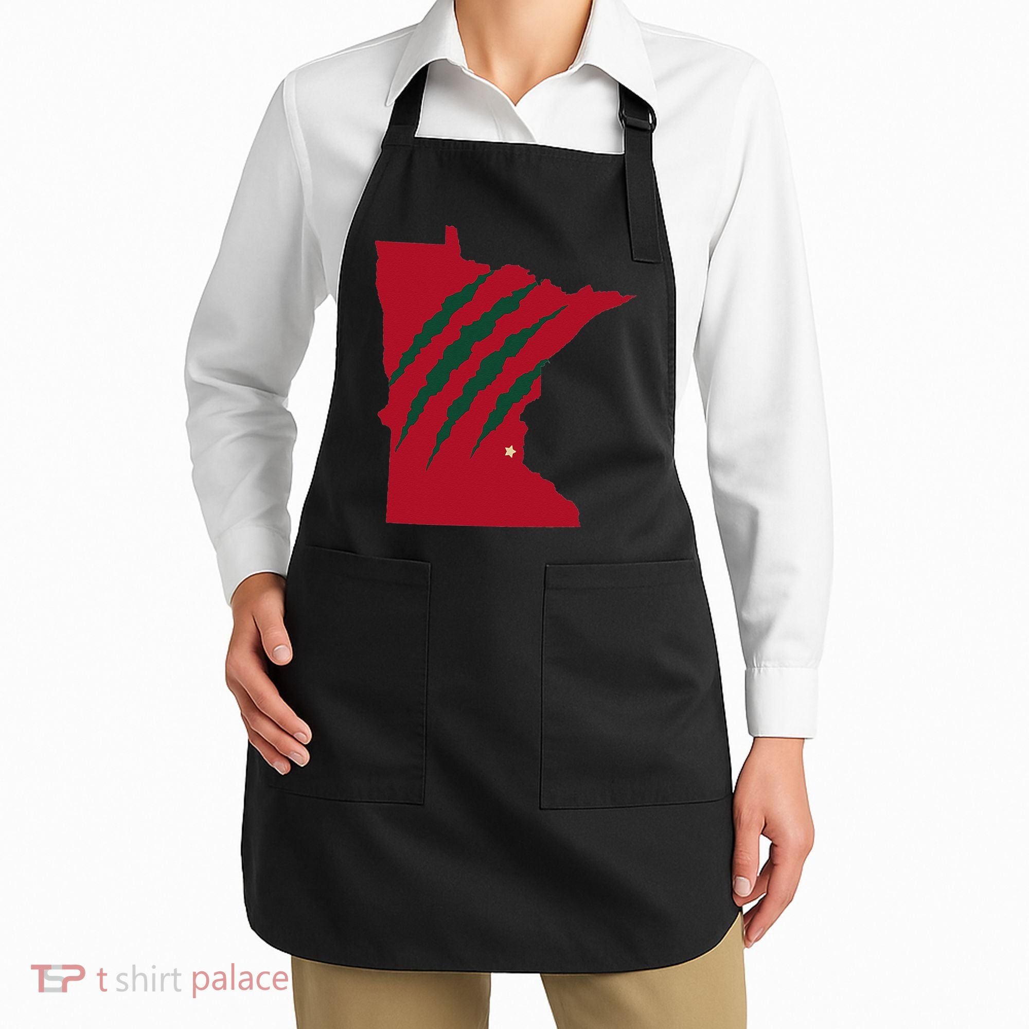 Wild Animal Scratches Through Minnesota Apron