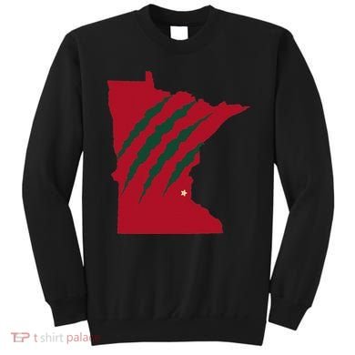 Wild Animal Scratches Through Minnesota Sweatshirt