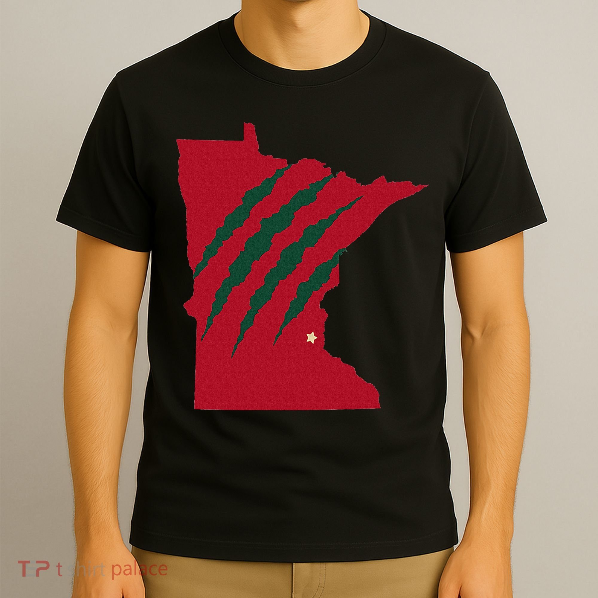 Wild Animal Scratches Through Minnesota T-Shirt