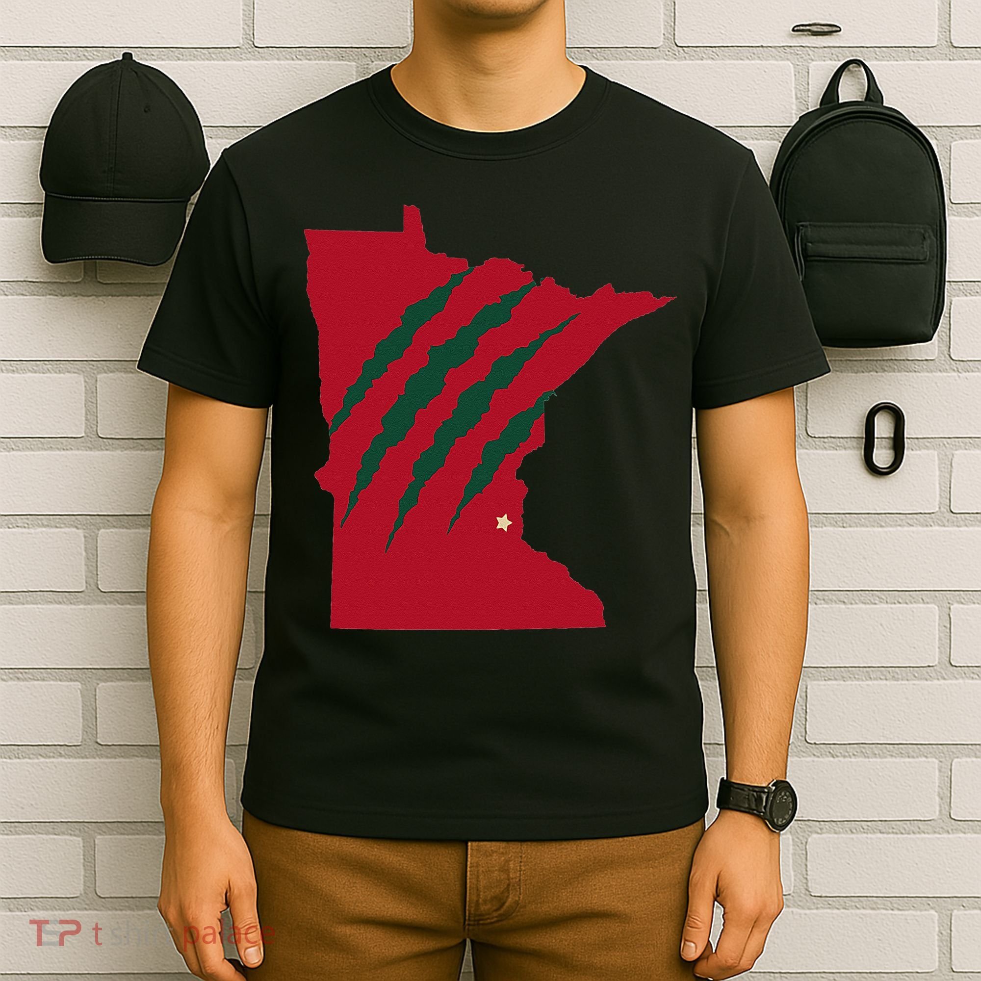 Wild Animal Scratches Through Minnesota T-Shirt