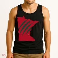 Wild Animal Scratches Through Minnesota Tank Top thumb 3