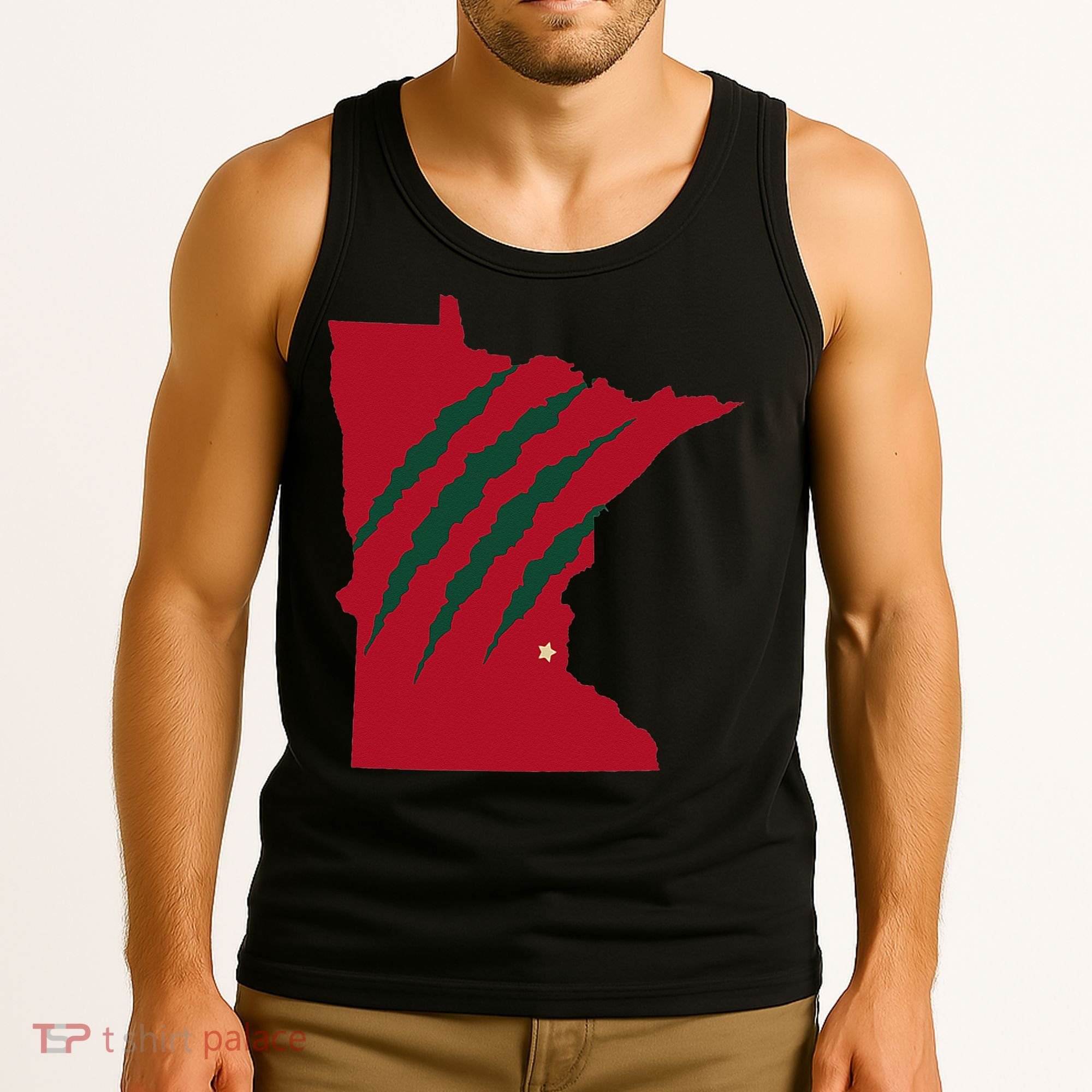 Wild Animal Scratches Through Minnesota Tank Top