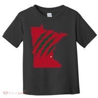 Wild Animal Scratches Through Minnesota Toddler T-Shirt thumb 0