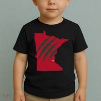 Wild Animal Scratches Through Minnesota Toddler T-Shirt thumb 2