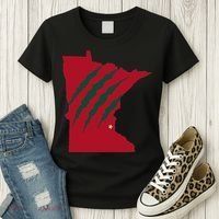 Wild Animal Scratches Through Minnesota Women's T-Shirt thumb 3
