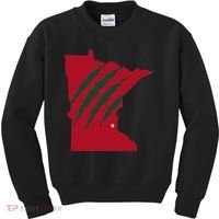 Wild Animal Scratches Through Minnesota Kids Sweatshirt thumb 0