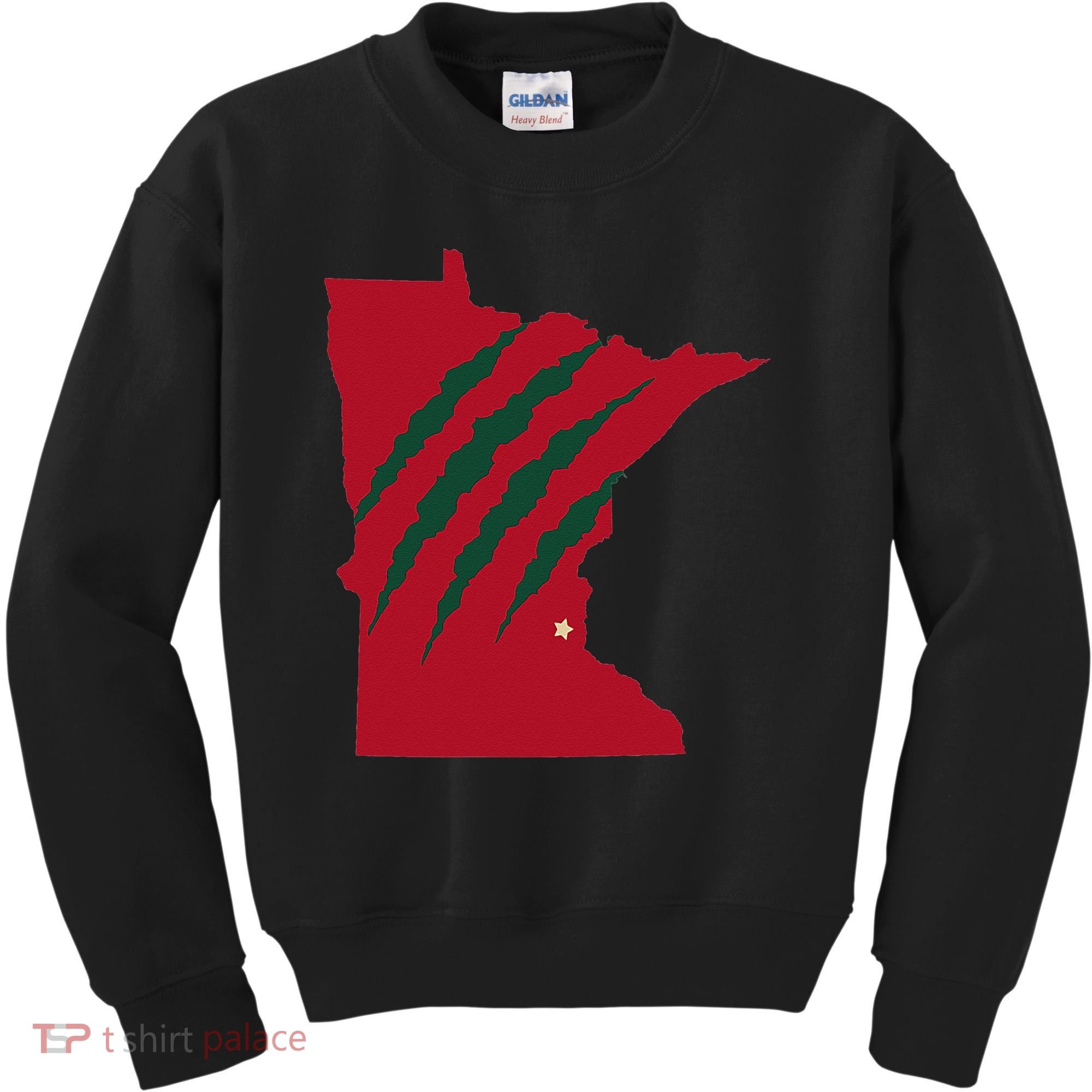 Wild Animal Scratches Through Minnesota Kids Sweatshirt
