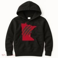 Wild Animal Scratches Through Minnesota Kids Hoodie thumb 0