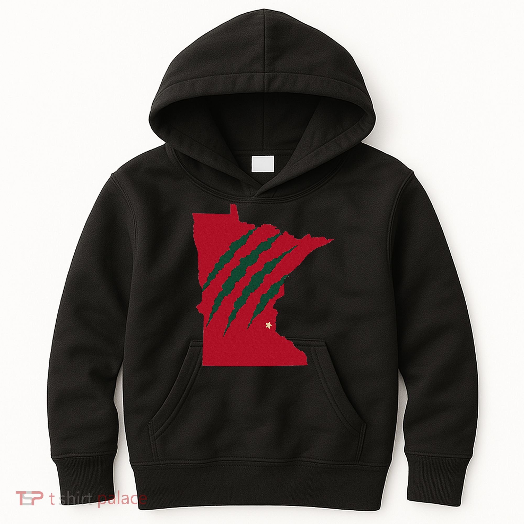 Wild Animal Scratches Through Minnesota Kids Hoodie