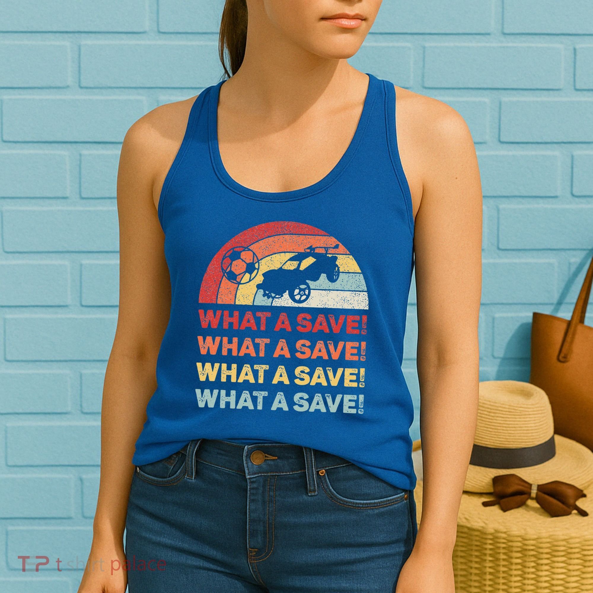 What A Save Rocket Soccer Car League Women's Tank Top