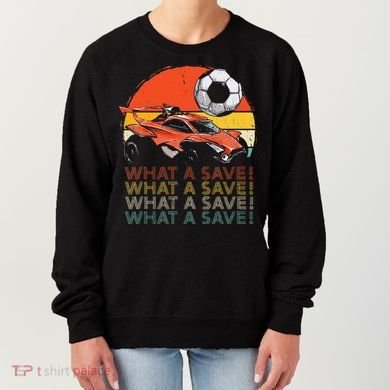 What A Save Retro Rocket Soccer Car Women's Sweatshirt