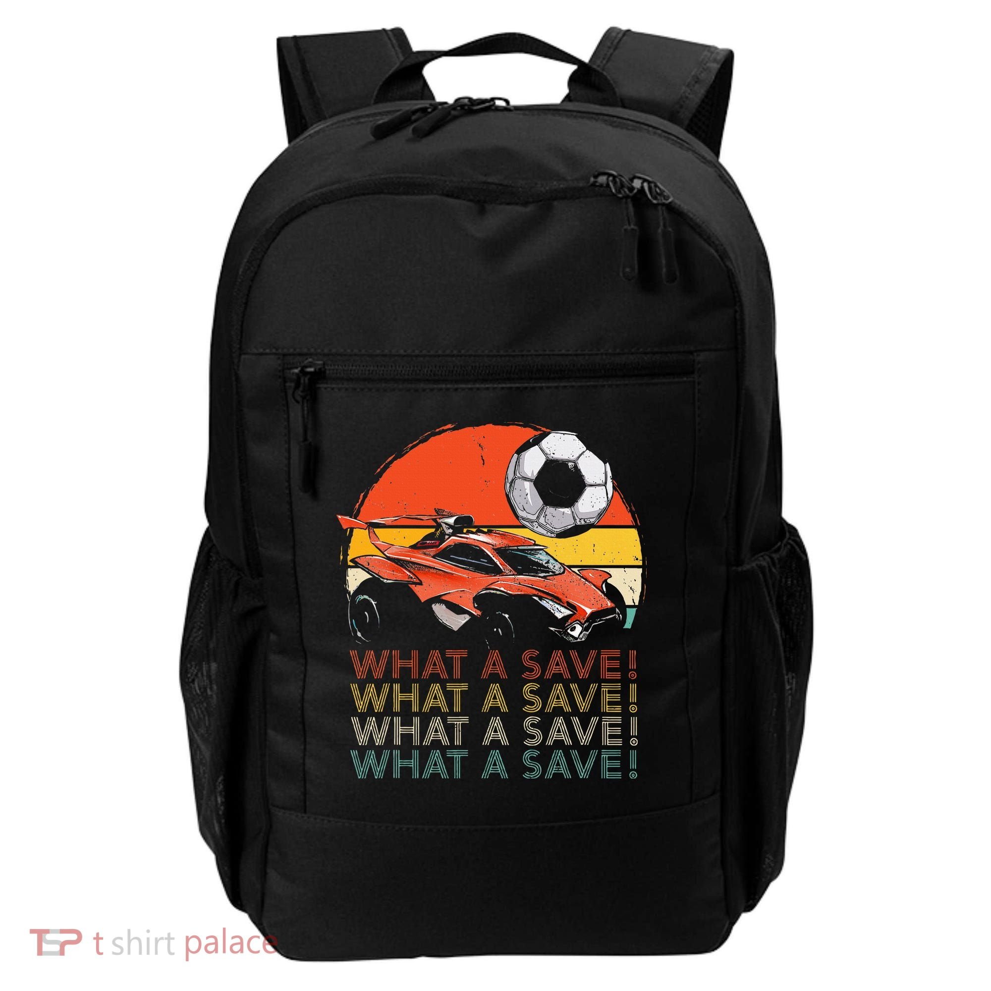 What A Save Retro Rocket Soccer Car Backpack