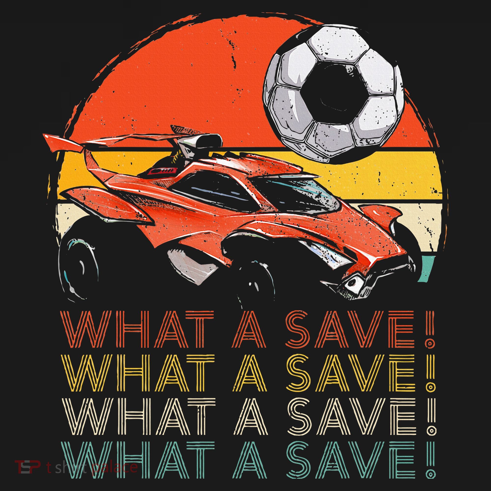 What A Save Retro Rocket Soccer Car Bucket Hat