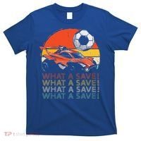 What A Save Retro Rocket Soccer Car T-Shirt thumb 0