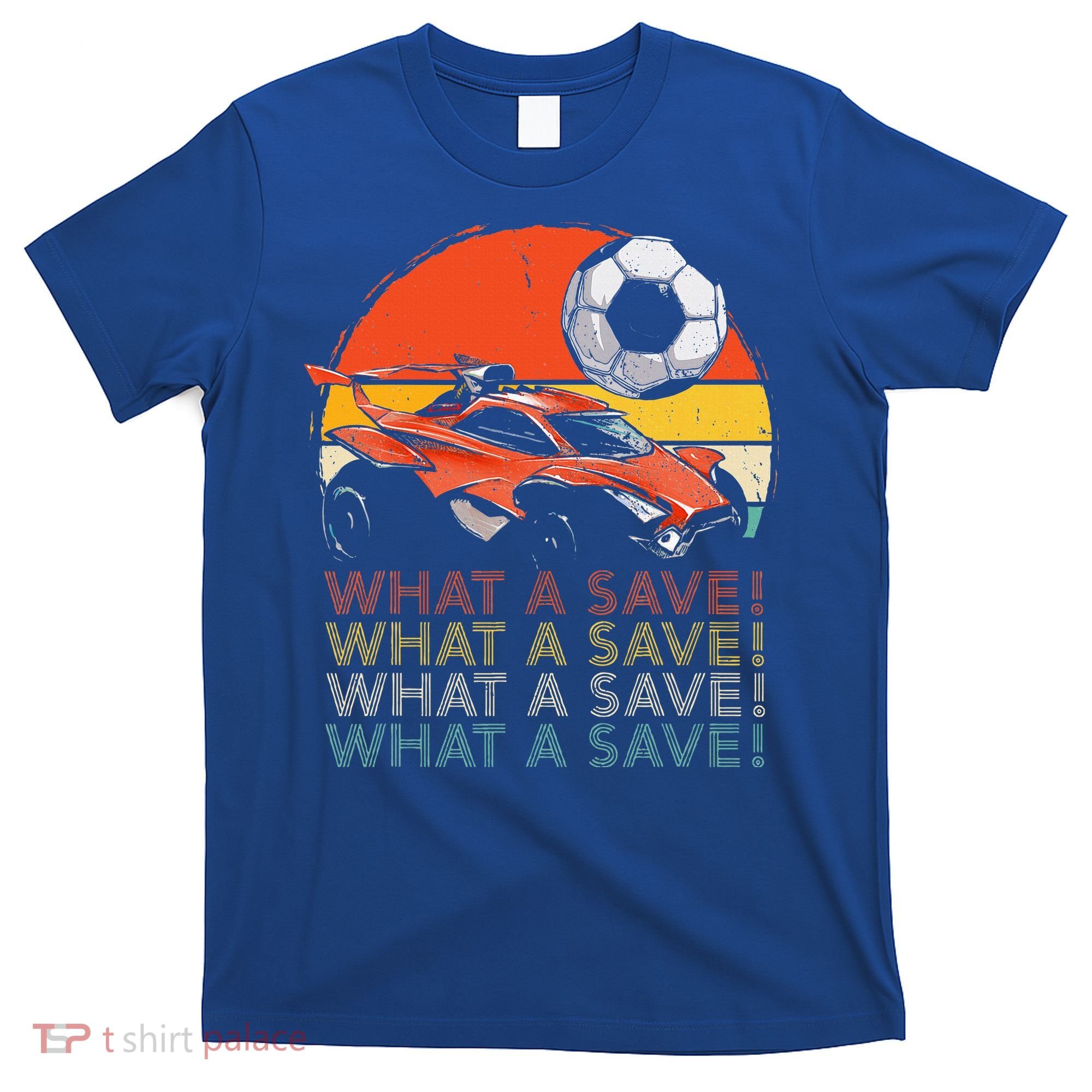 What A Save Retro Rocket Soccer Car T-Shirt