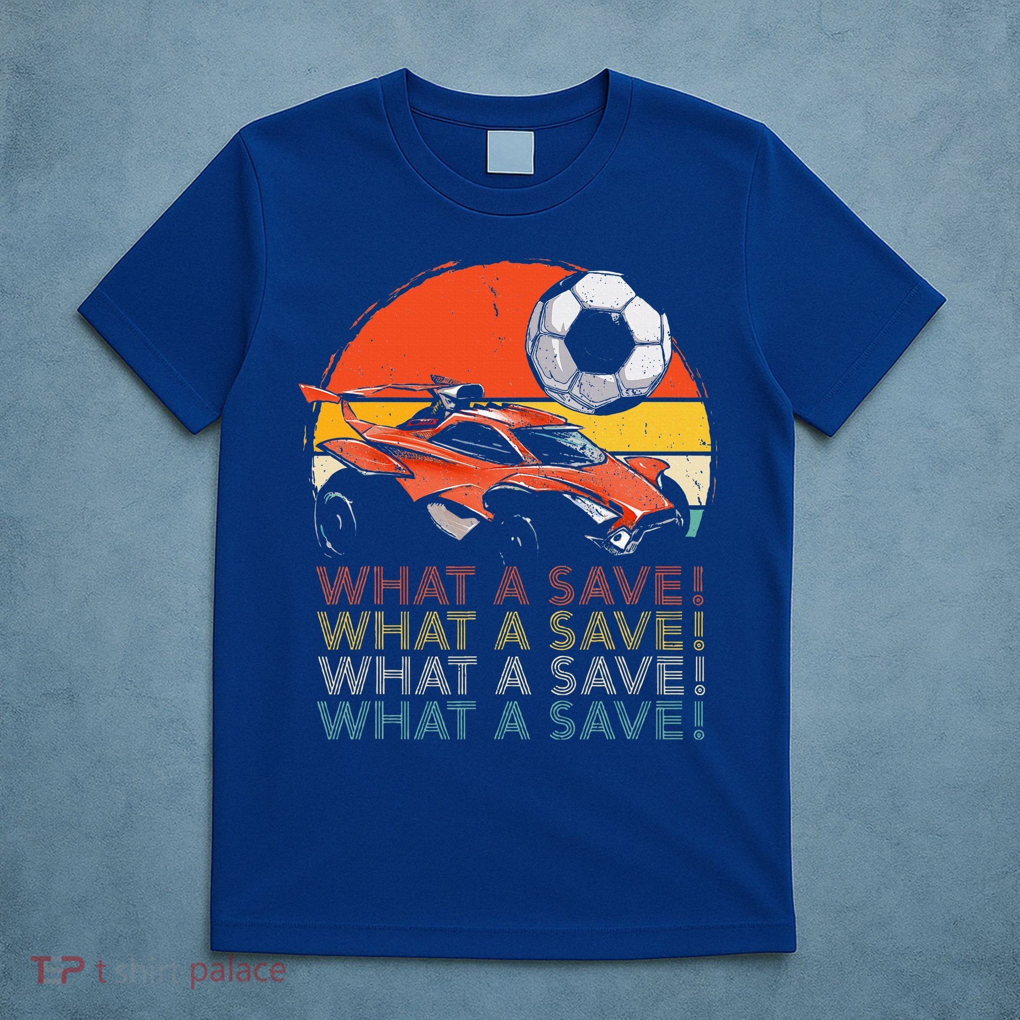 What A Save Retro Rocket Soccer Car T-Shirt