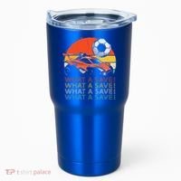 What A Save Retro Rocket Soccer Car Tumbler thumb 0