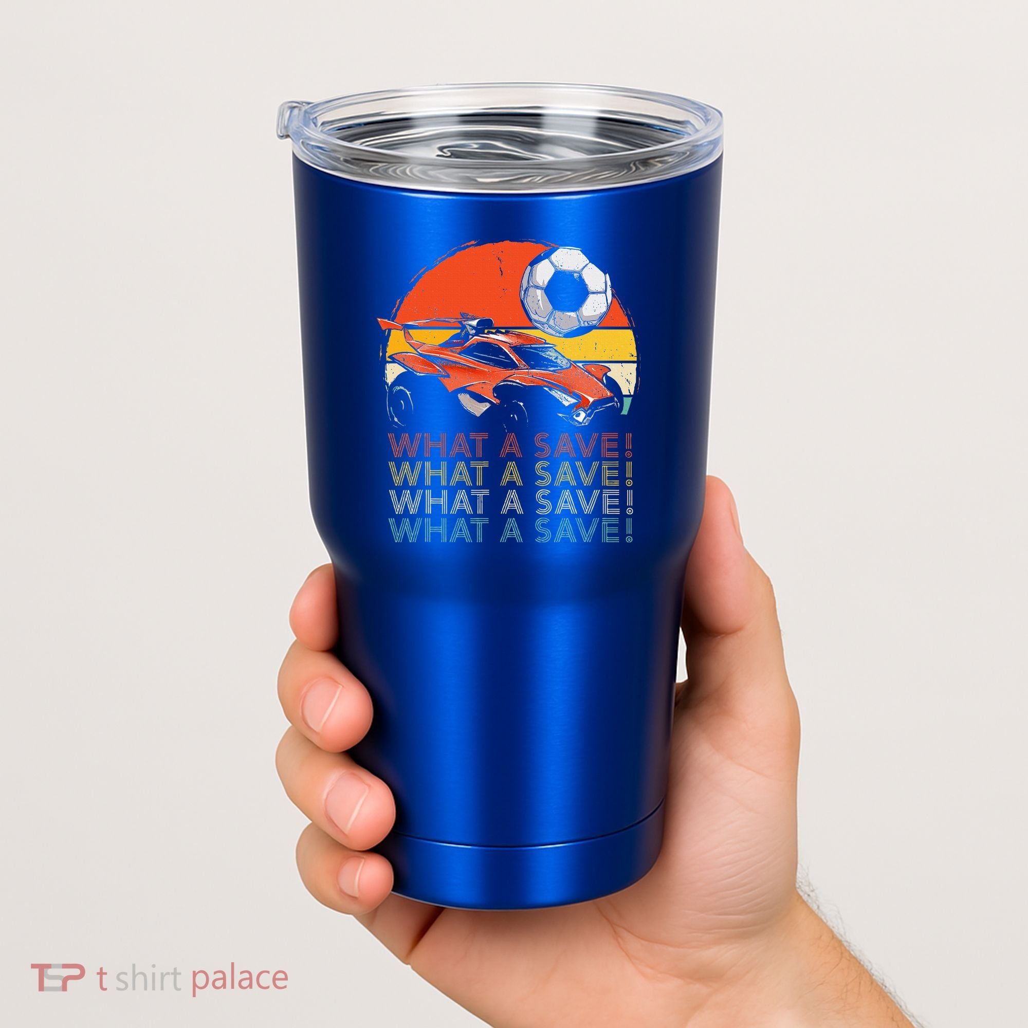 What A Save Retro Rocket Soccer Car Tumbler