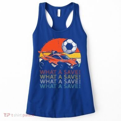 What A Save Retro Rocket Soccer Car Women's Tank Top