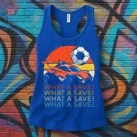 What A Save Retro Rocket Soccer Car Women's Tank Top thumb 3