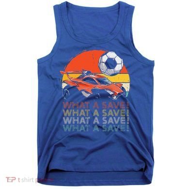 What A Save Retro Rocket Soccer Car Tank Top