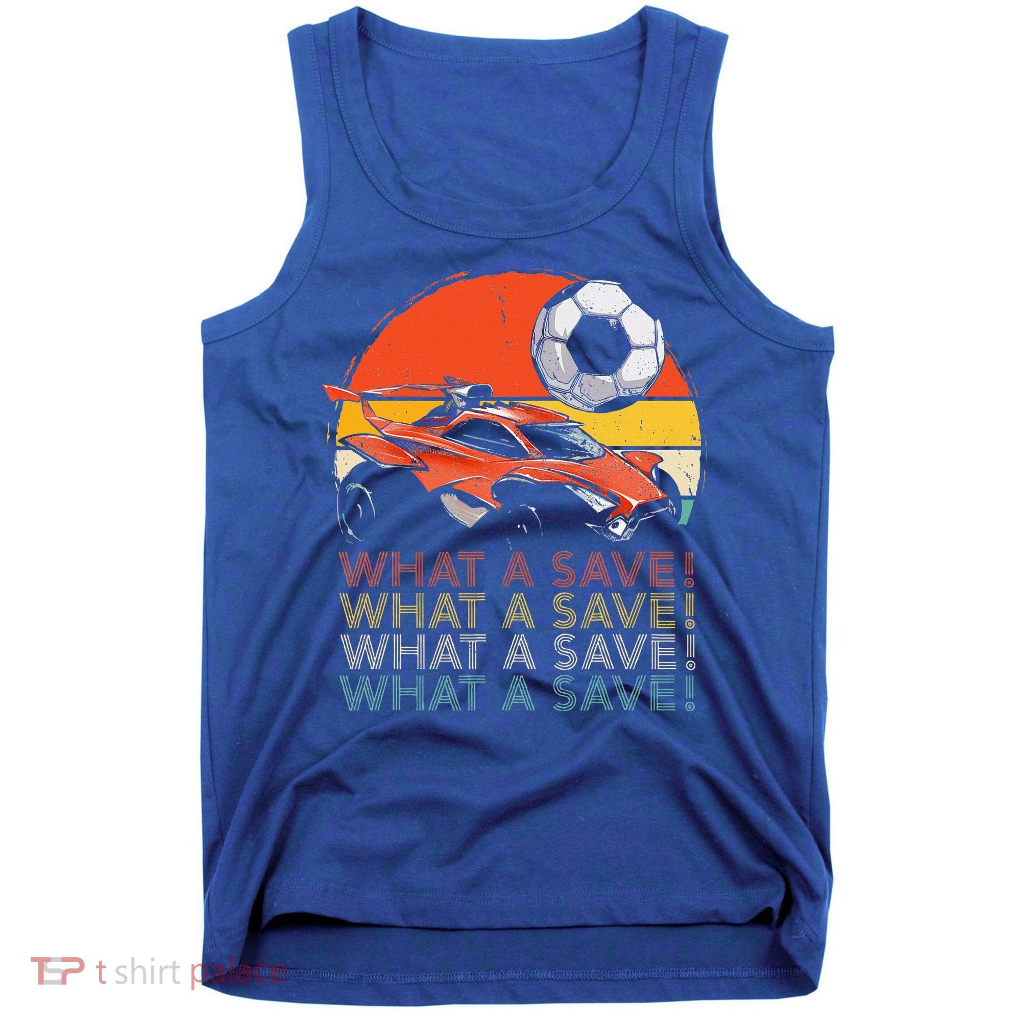 What A Save Retro Rocket Soccer Car Tank Top
